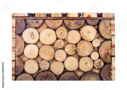 Box square wood log brown overlay pattern