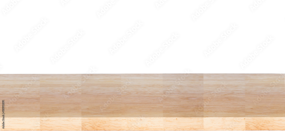Fototapeta premium Wood table isolated on white background