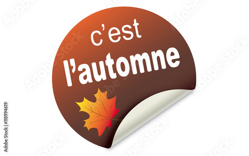 C'EST L'AUTOMNE ÉTIQUETTE
