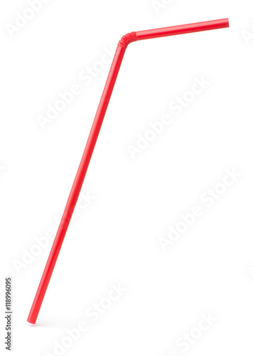 Red drinking cocktail straw