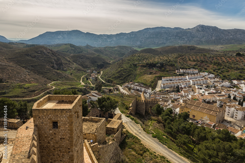 Landscape from the Alcazaba de Antequera. Andalucia. Spain.