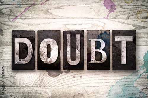 Quadro su tela Doubt Concept Metal Letterpress Type