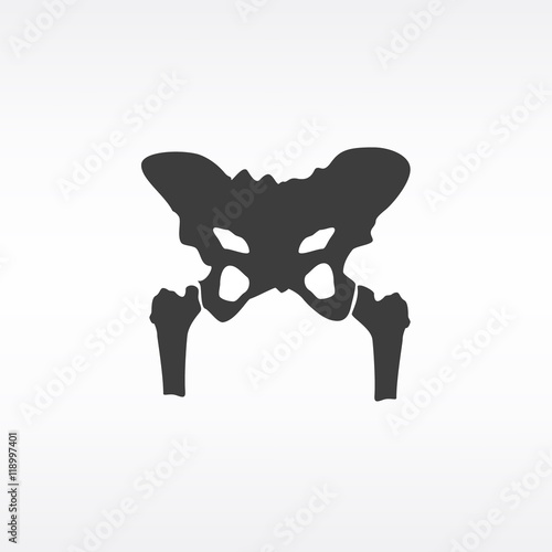 Hip bone silhouette