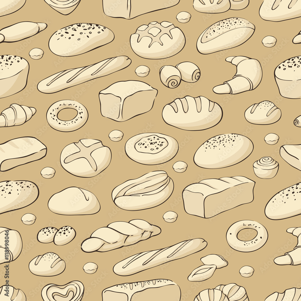 Seamless pattern with bakery. Seamless pattern with bakery.