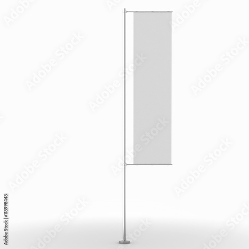 Banner flag isolated on white background
