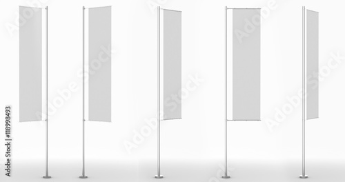 Banner flag isolated on white background
