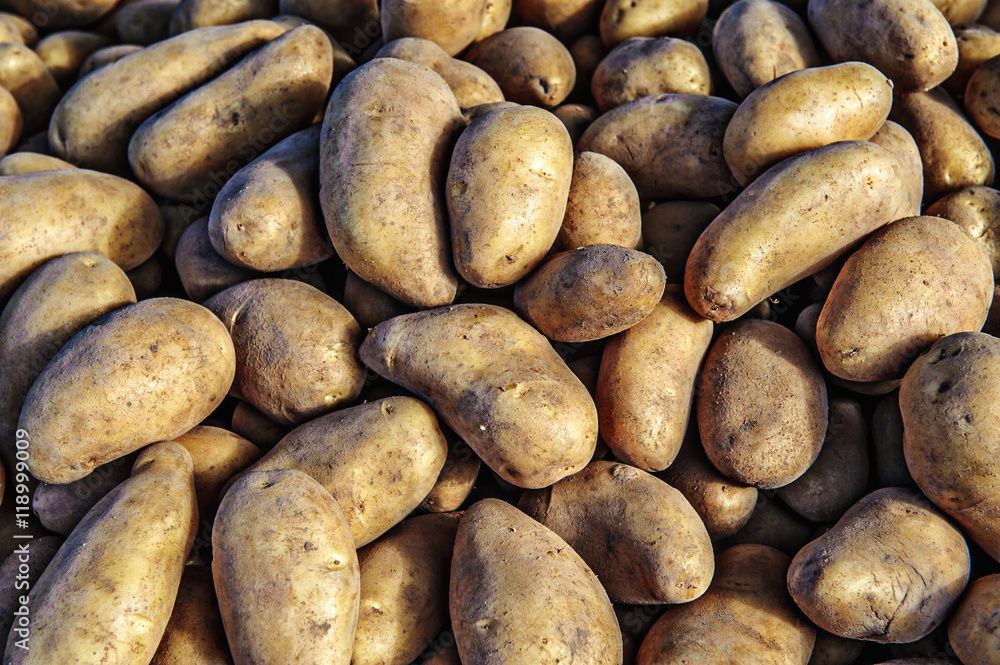 potatoes raw vegetables food in market potatoes raw vegetables food in market