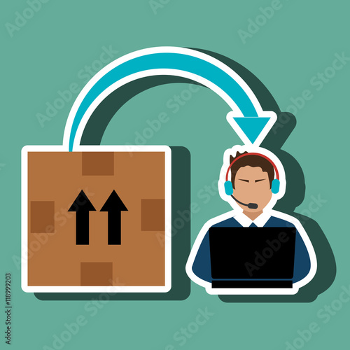 box pack carton delivery vector illustration eps 10 photo