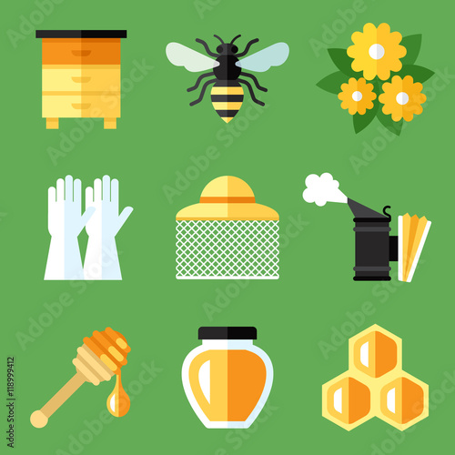 Beekeeping icons