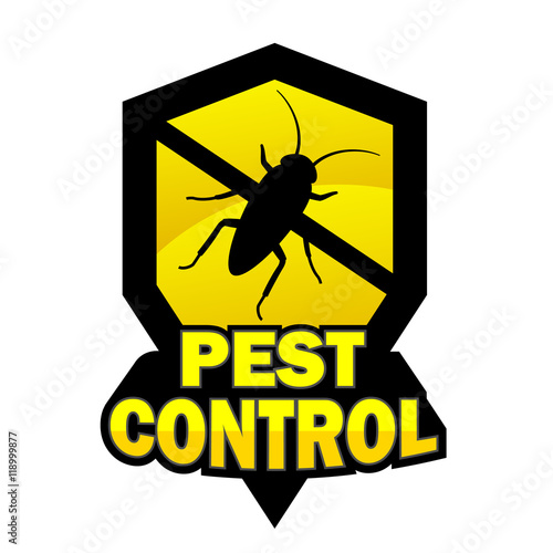Pest control logo on white background