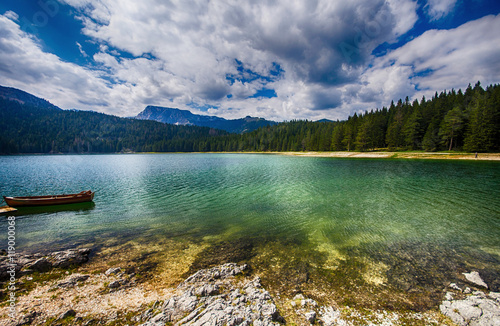 Fototapeta Naklejka Na Ścianę i Meble -  Black lake in the mountains of Montenegro