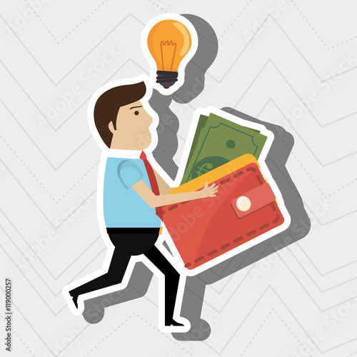 man credit card idea vector illustration eps 10