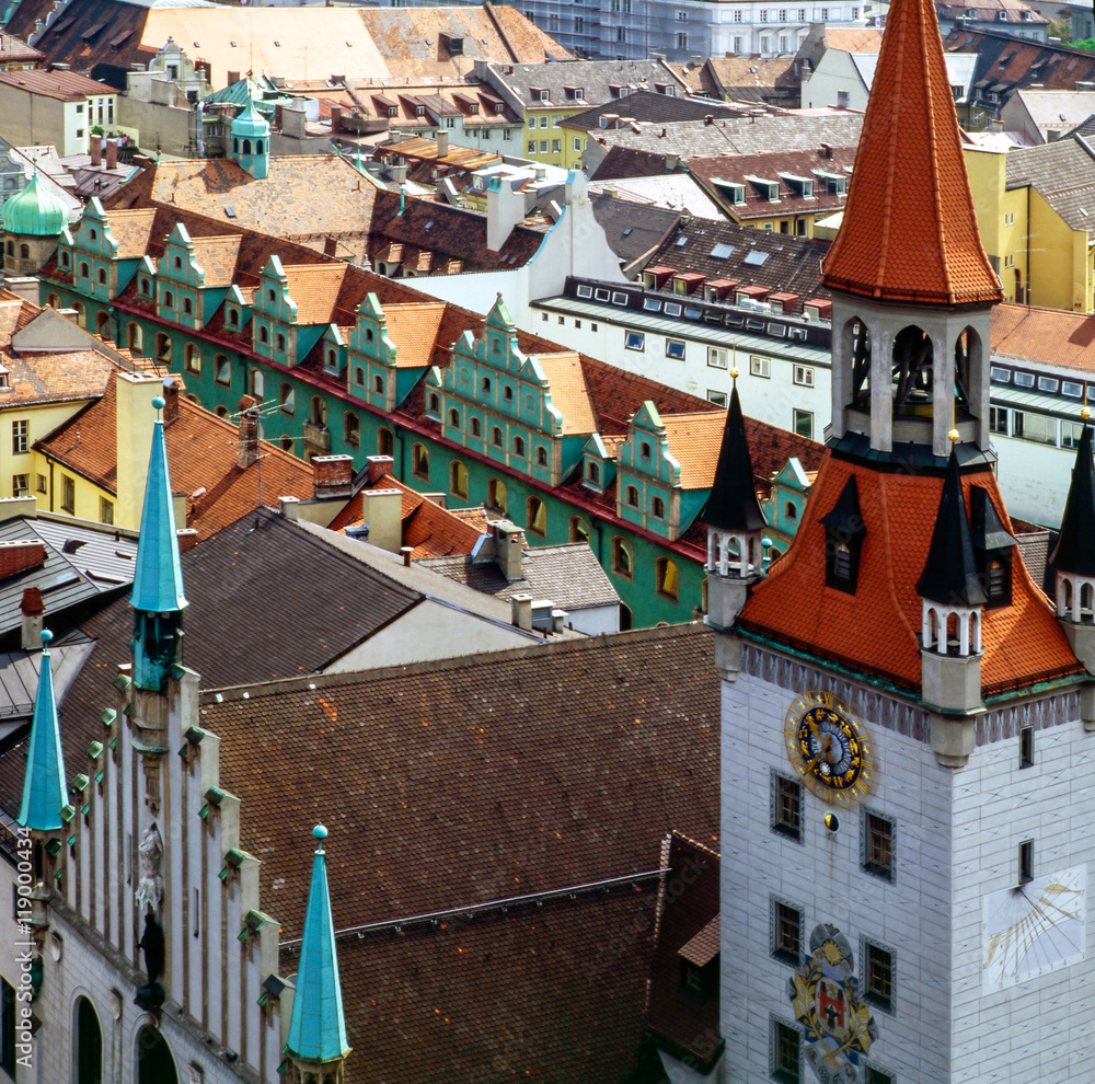 Obraz premium Roofs, Munich