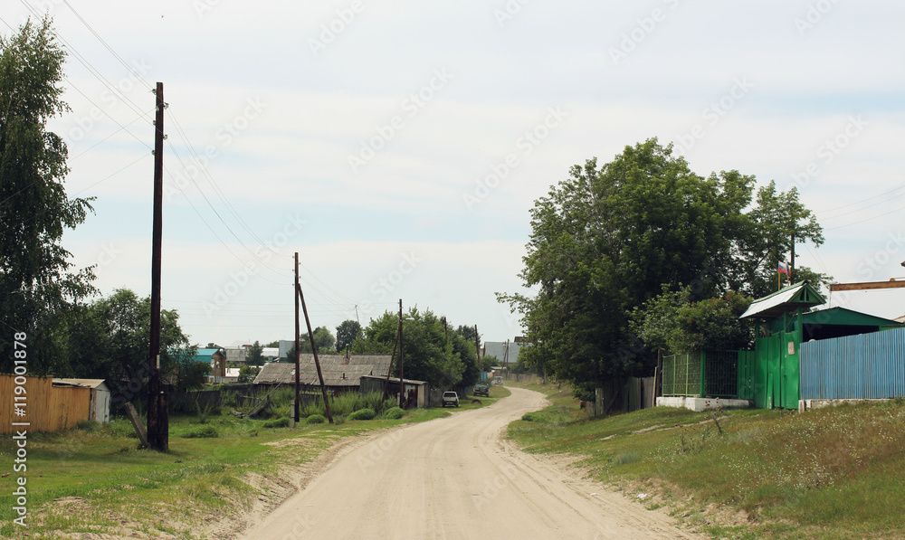 Obraz premium The old village in the summer