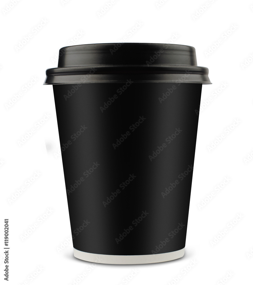 black coffee takeaway cup isolated on white black coffee takeaway cup isolated on white