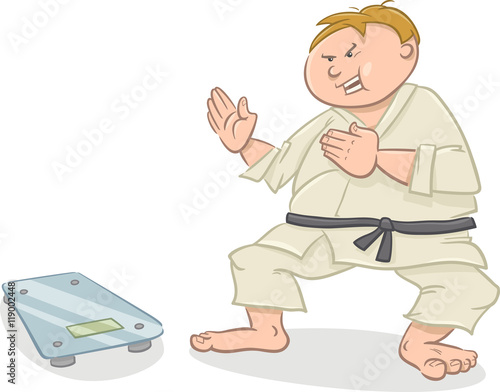 man on diet cartoon