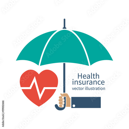 Health insurance silhouette icon