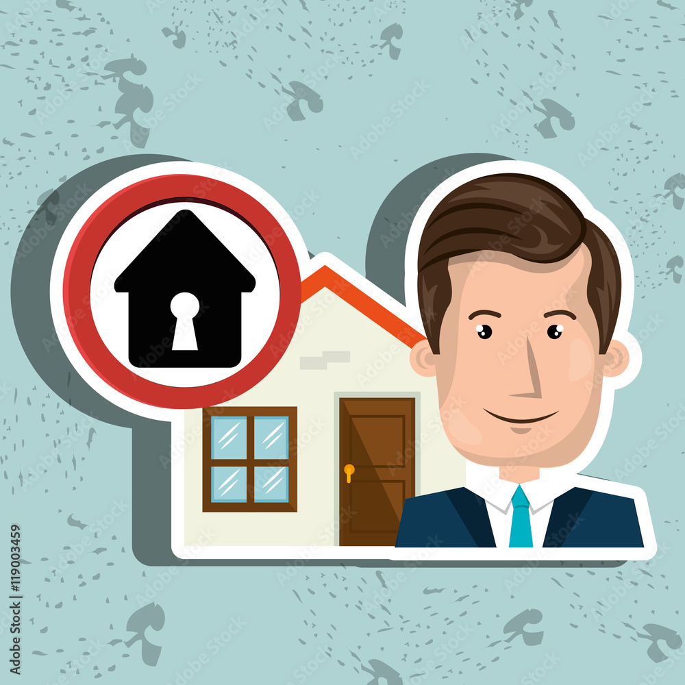 man house security protection vector illustration eps 10 man house security protection vector illustration eps 10