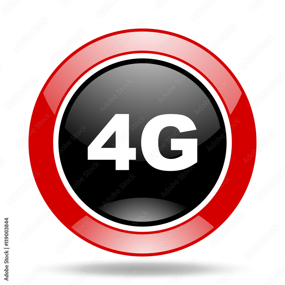 4g red and black web glossy round icon 4g red and black web glossy round icon