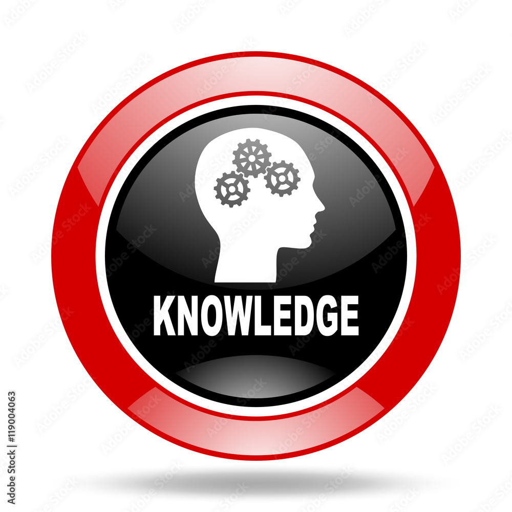 knowledge red and black web glossy round icon knowledge red and black web glossy round icon