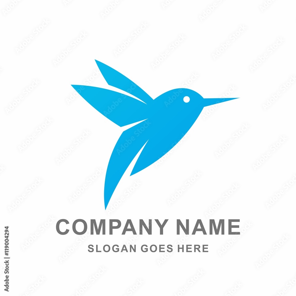 Obraz premium Bird Flying Wild Freedom Vector Logo Design Template