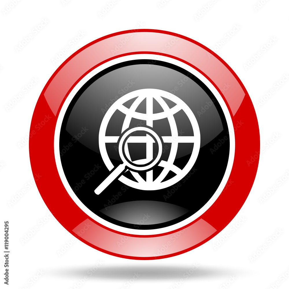 search red and black web glossy round icon search red and black web glossy round icon