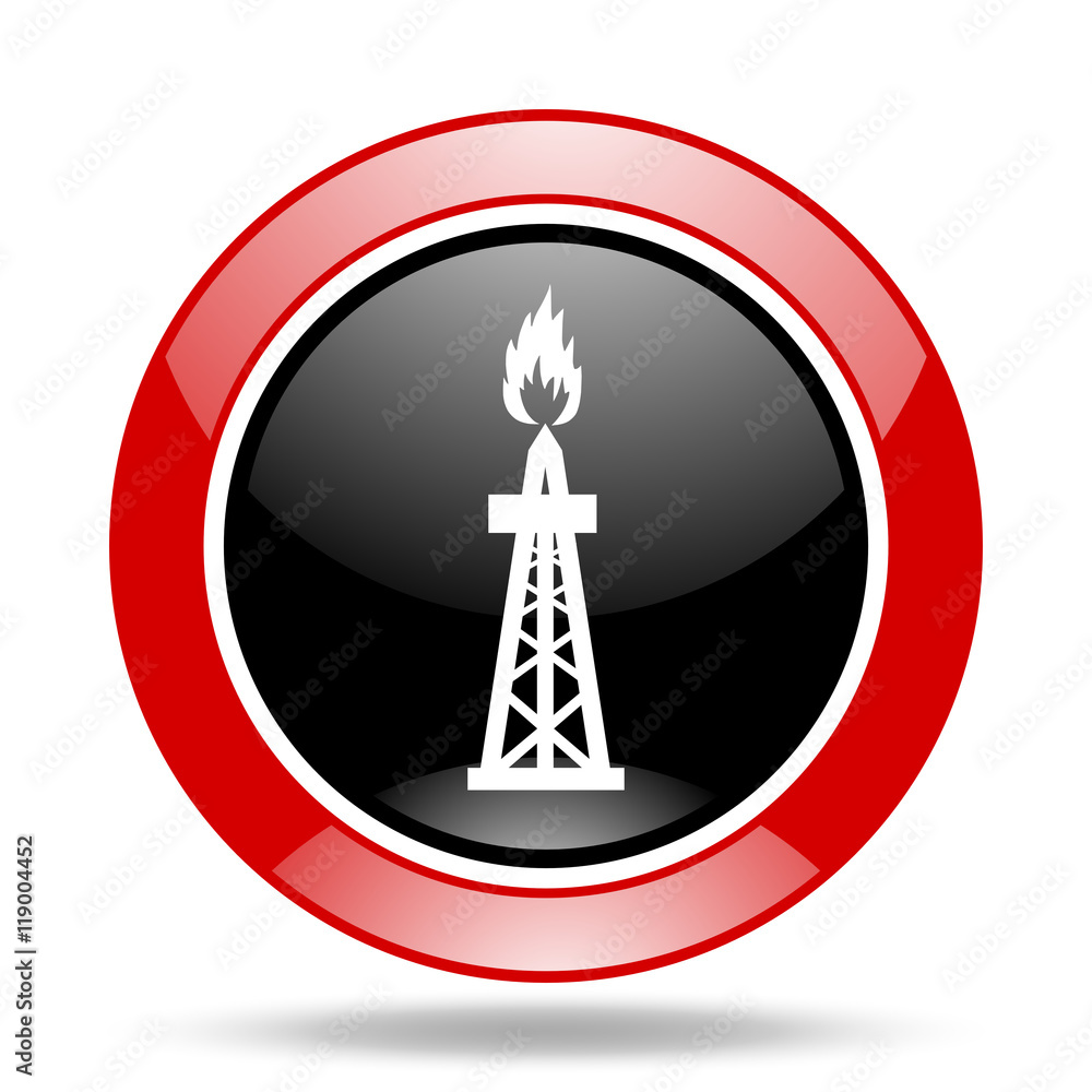 gas red and black web glossy round icon gas red and black web glossy round icon