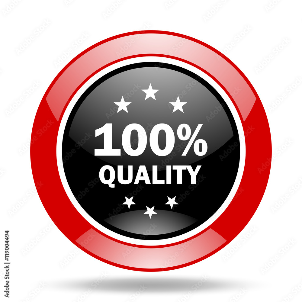 quality red and black web glossy round icon quality red and black web glossy round icon