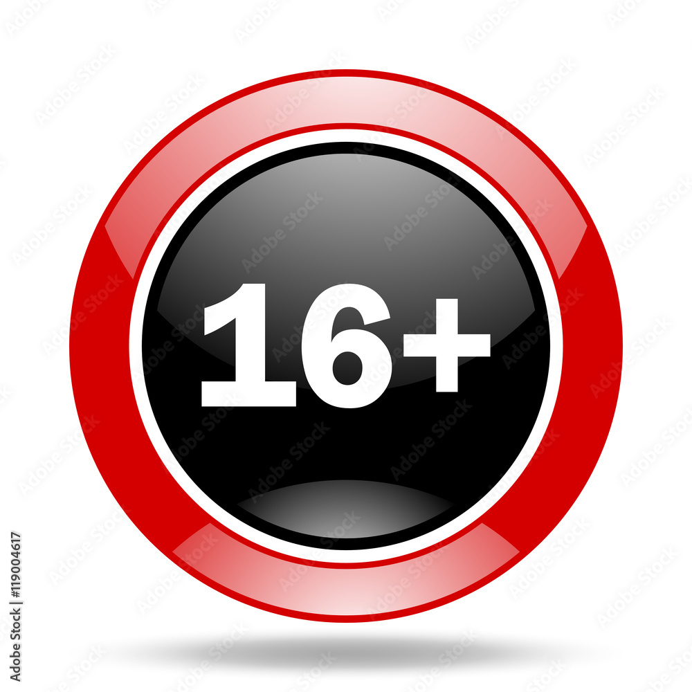 adults red and black web glossy round icon adults red and black web glossy round icon