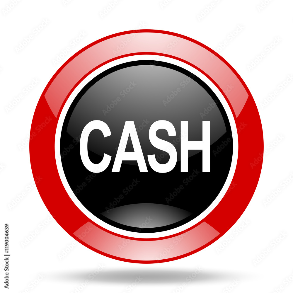 cash red and black web glossy round icon cash red and black web glossy round icon