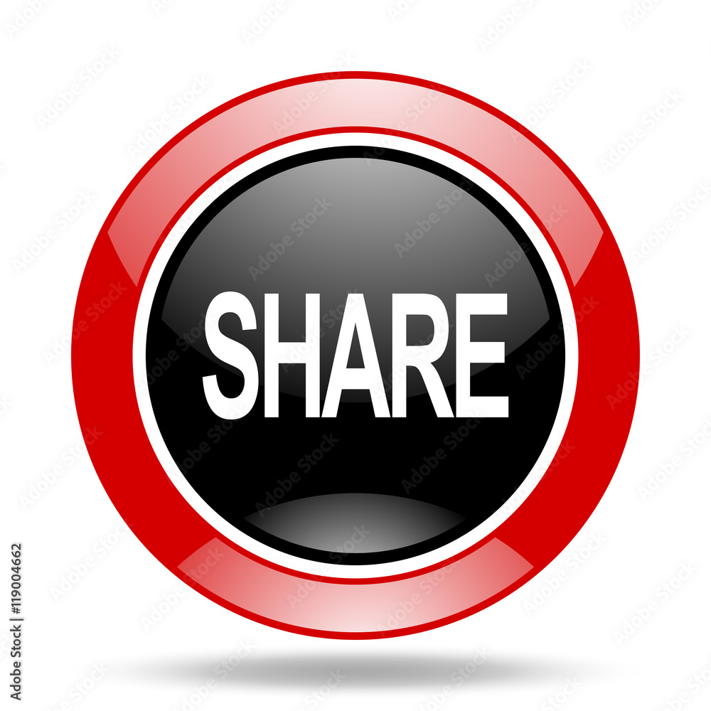 share red and black web glossy round icon share red and black web glossy round icon