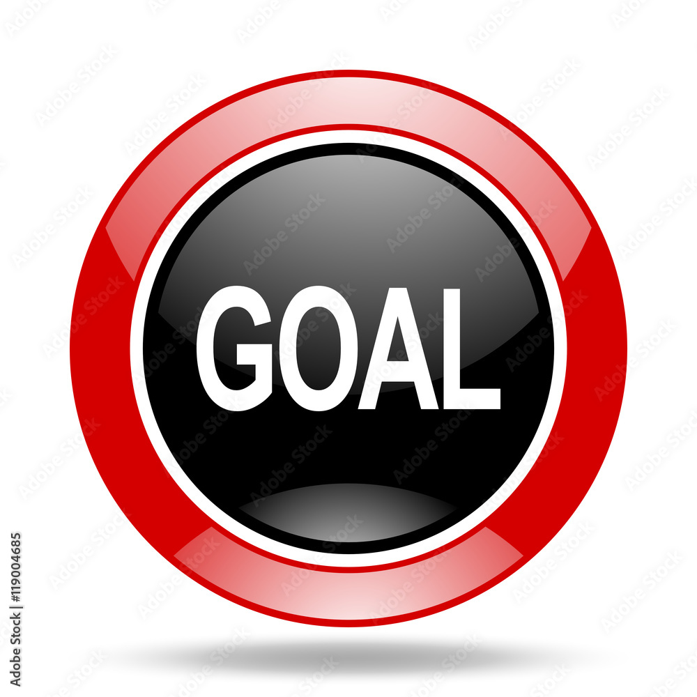 goal red and black web glossy round icon goal red and black web glossy round icon