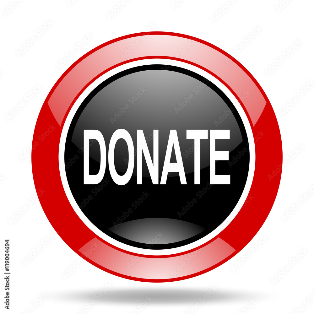 donate red and black web glossy round icon donate red and black web glossy round icon