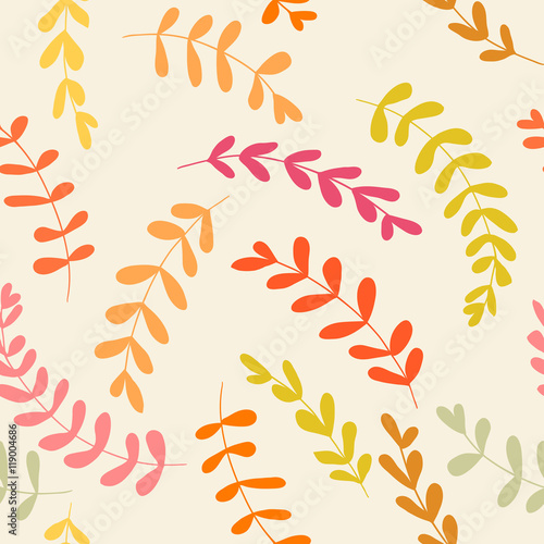 seamless autumn floral pattern