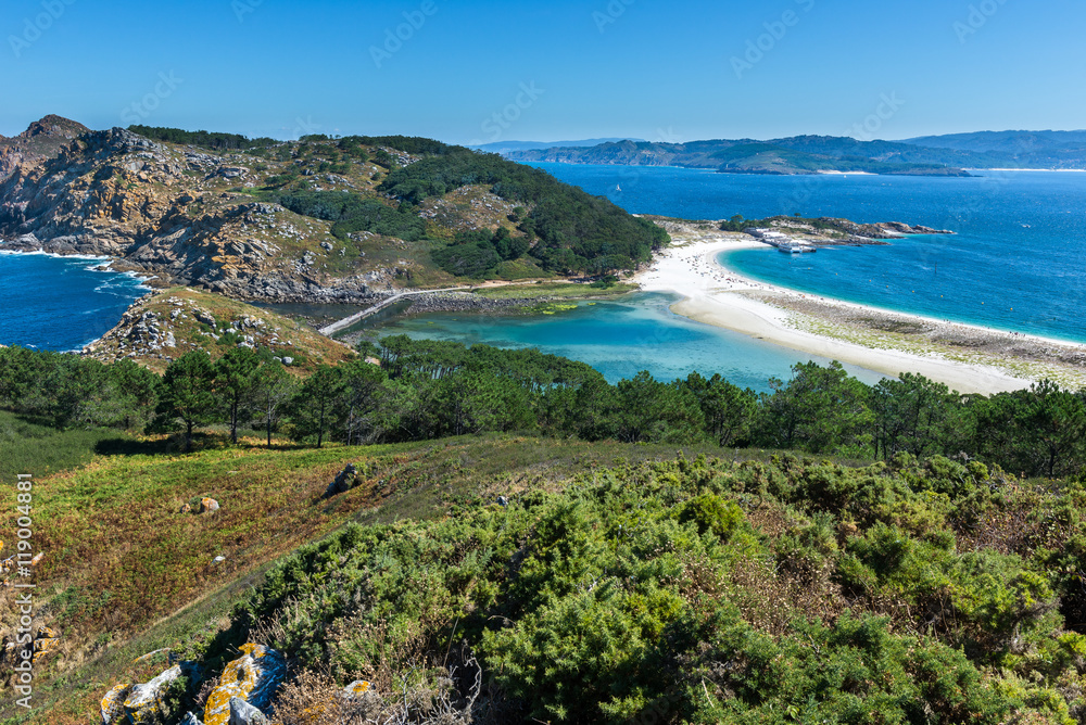 
Islas Cíes en el parque nacional Marítimo-Terrestre de las Islas Atlánticas, Galicia (España)