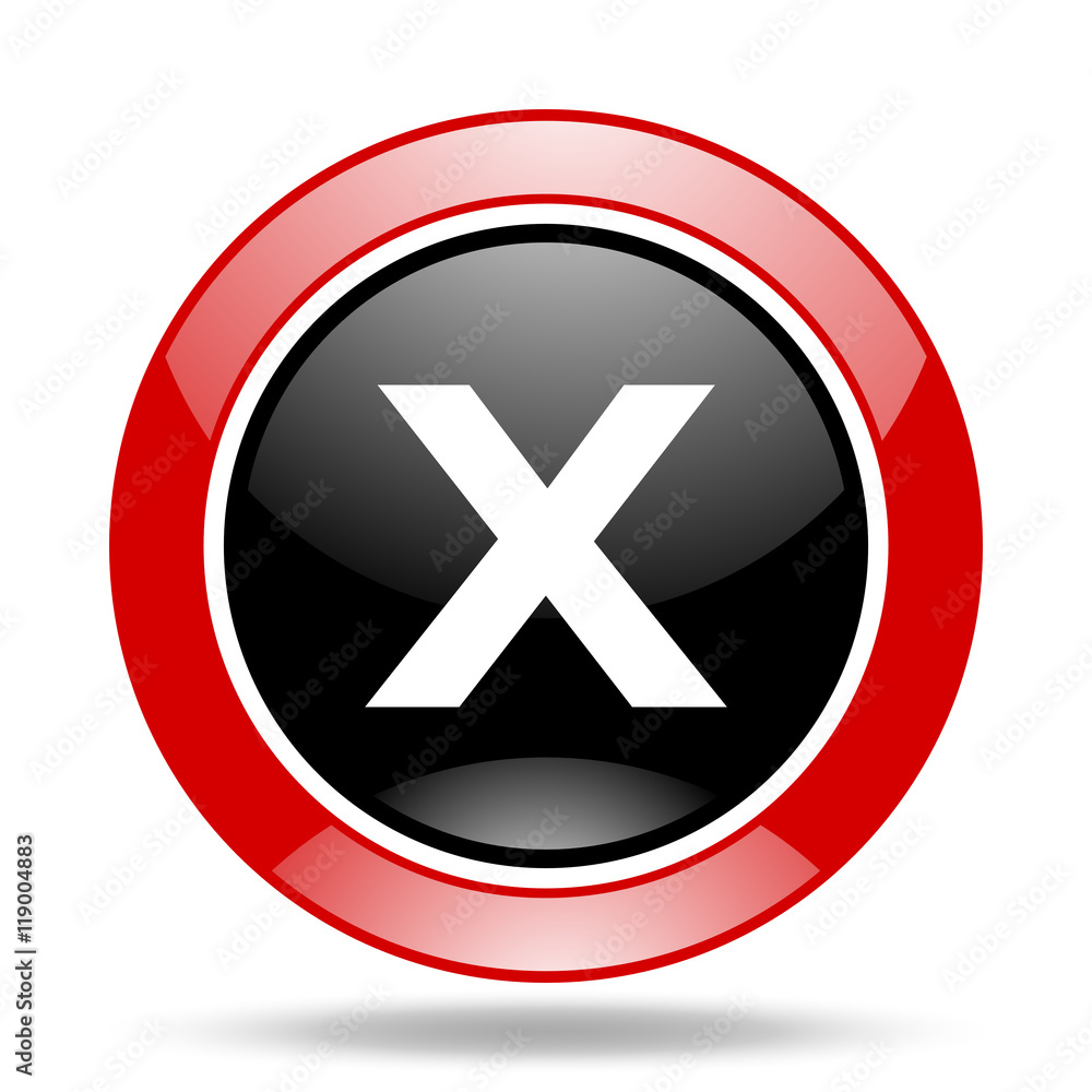 cancel red and black web glossy round icon cancel red and black web glossy round icon