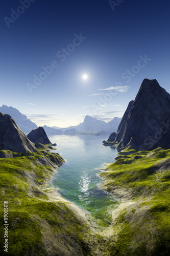 Dekoracja na wymiar  fantasy-coast-landscape