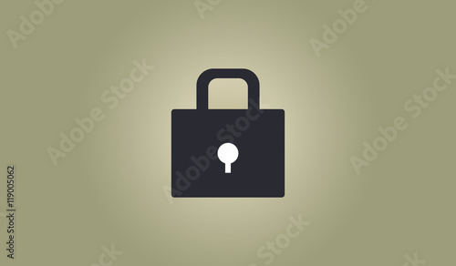 Vector padlock flat icon