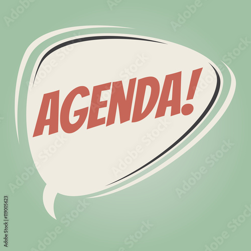 agenda retro speech balloon