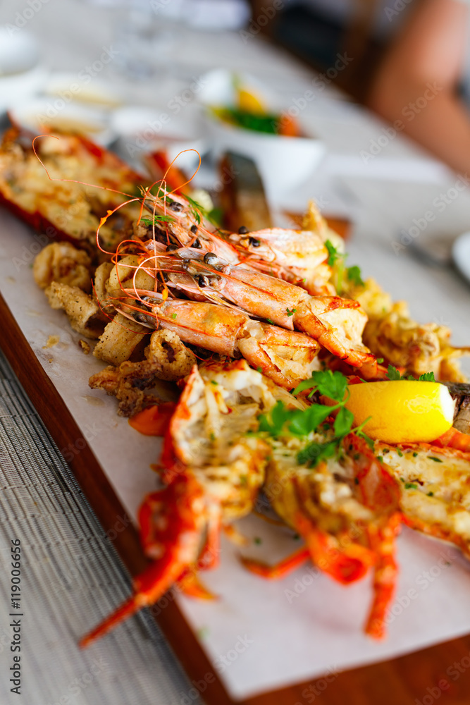 Grilled seafood platter Grilled seafood platter