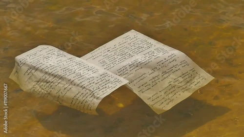 Hand-Written Paper Floats on the Water Manuscripts of 