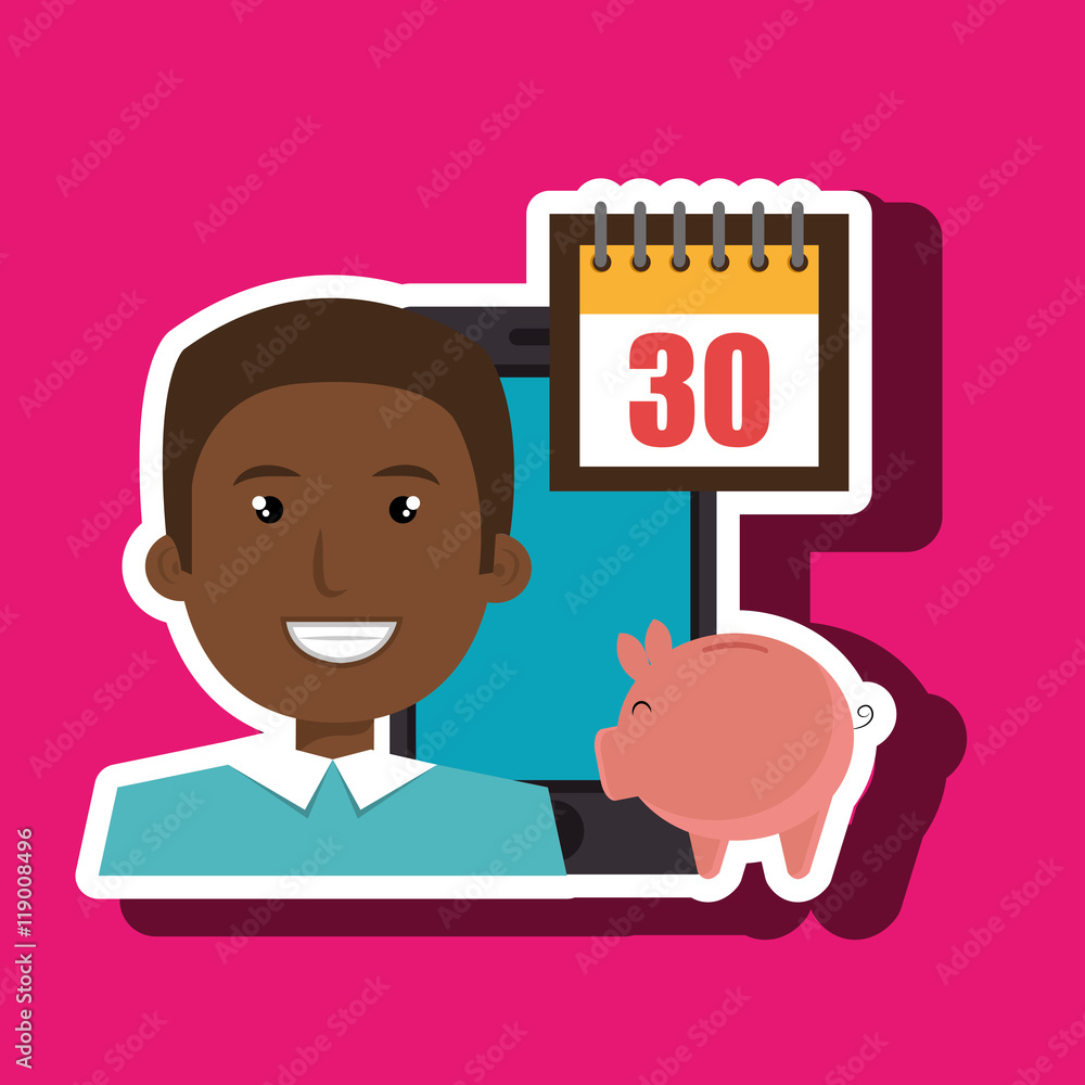 man smartphone tax money vector illustration eps 10 man smartphone tax money vector illustration eps 10