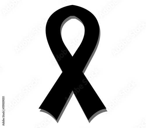 black ribbon for mourning