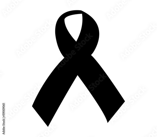 black ribbon for mourning