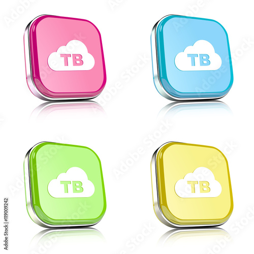 ikona na tle zaokrąglonego kwardratu z metalowym środkiem i odbiciem