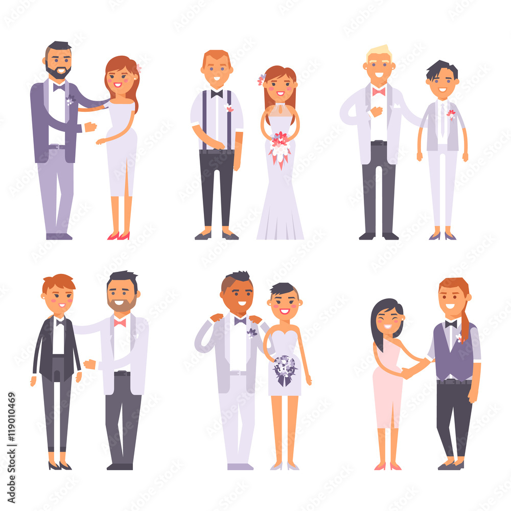 Wedding couple vector people Wedding couple vector people