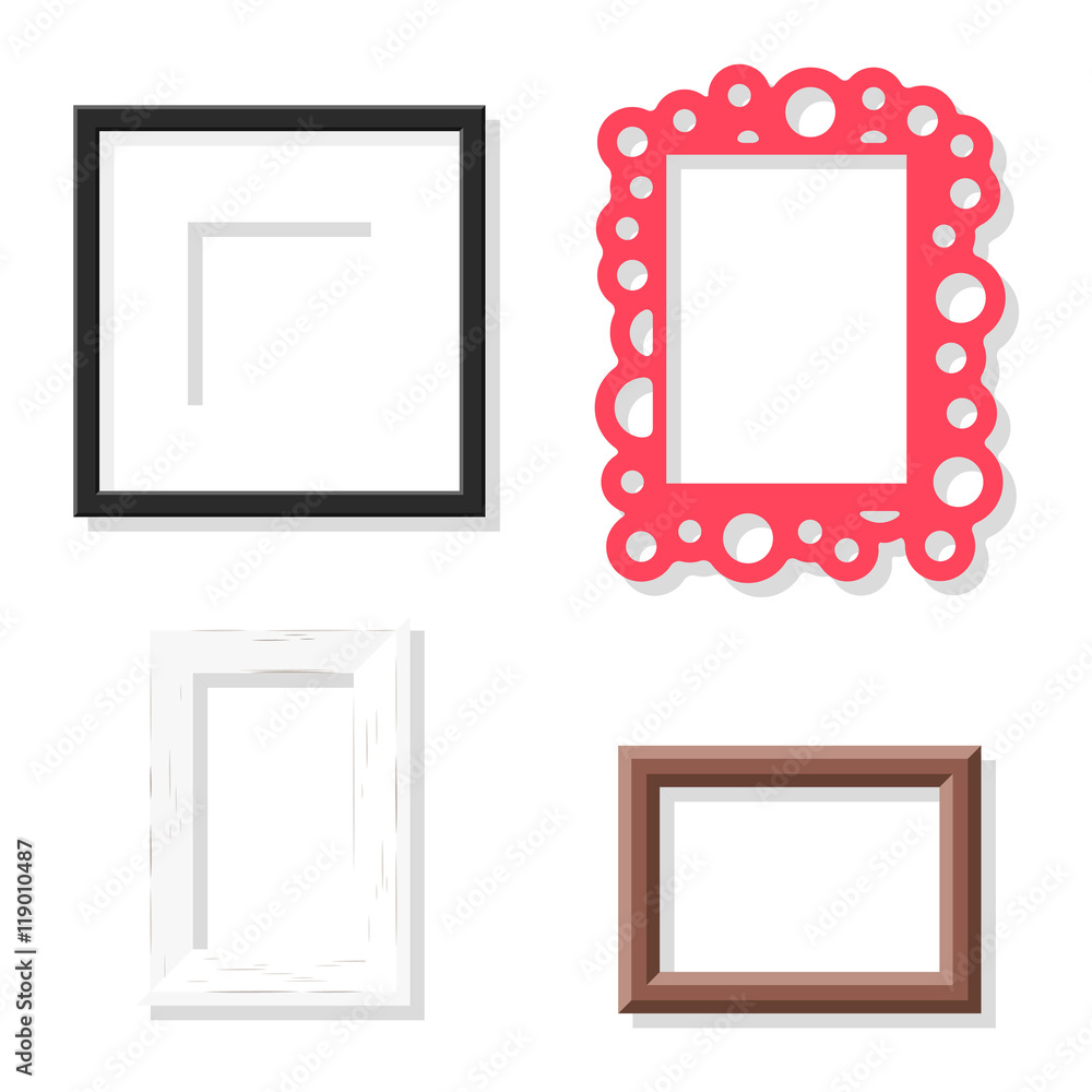Photo frame vector set. Photo frame vector set.