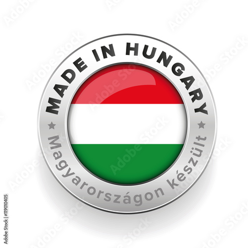 Free Download Made in Hungary button with hungary translation - GFXLoad