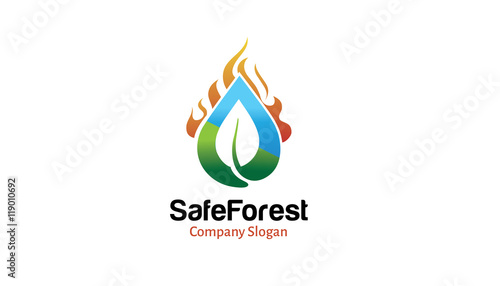 Safe Forest Logo Design Illustration