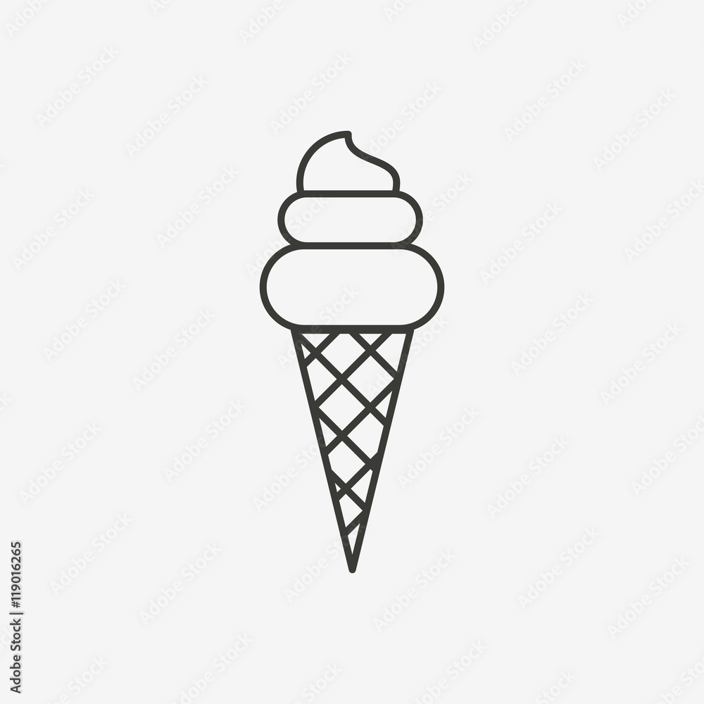 ice cream with cone icon